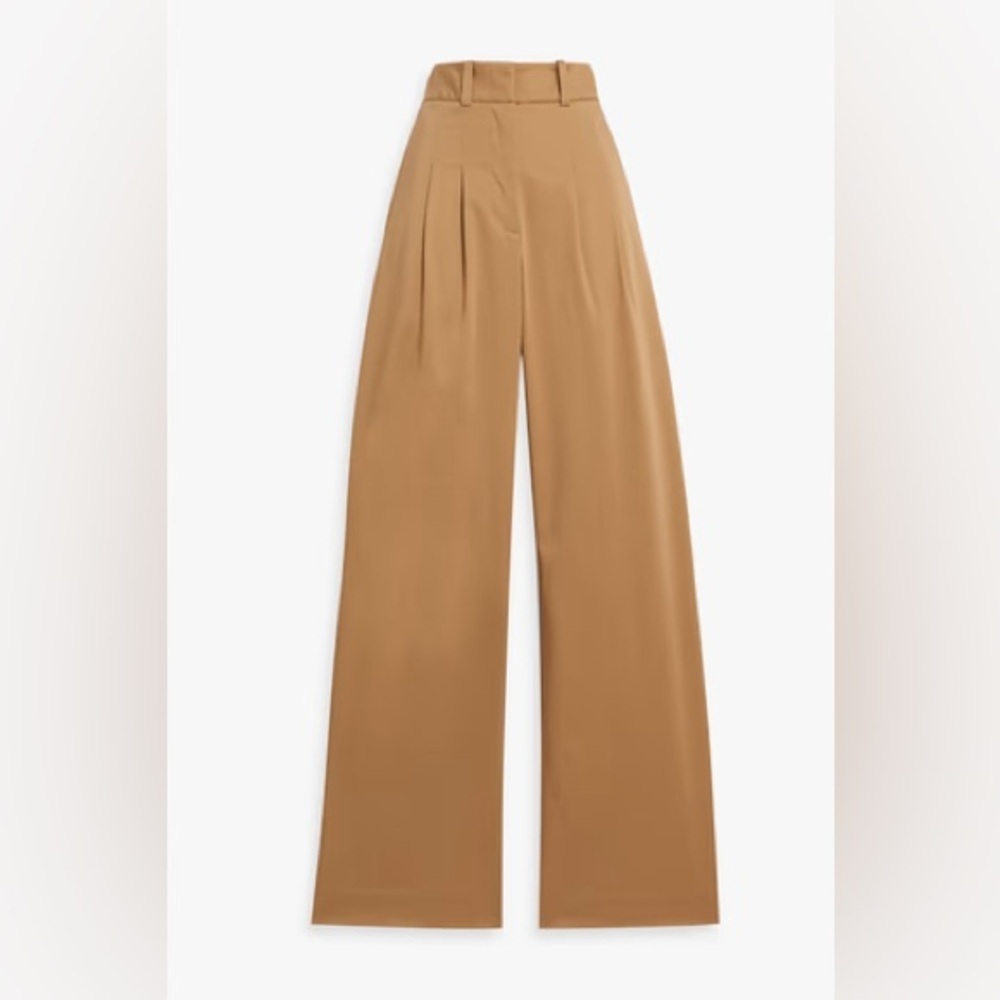 Veronica Beard Wide-Leg Pants in Camel Tan
